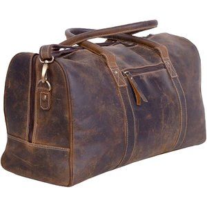 Travel Duffel Bag Full Grain Leather Overnight Weekend Leather Bag Gym Duffle.